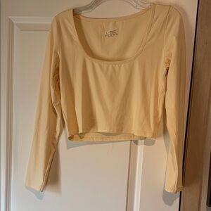 Women's Cream Long Sleeve Top